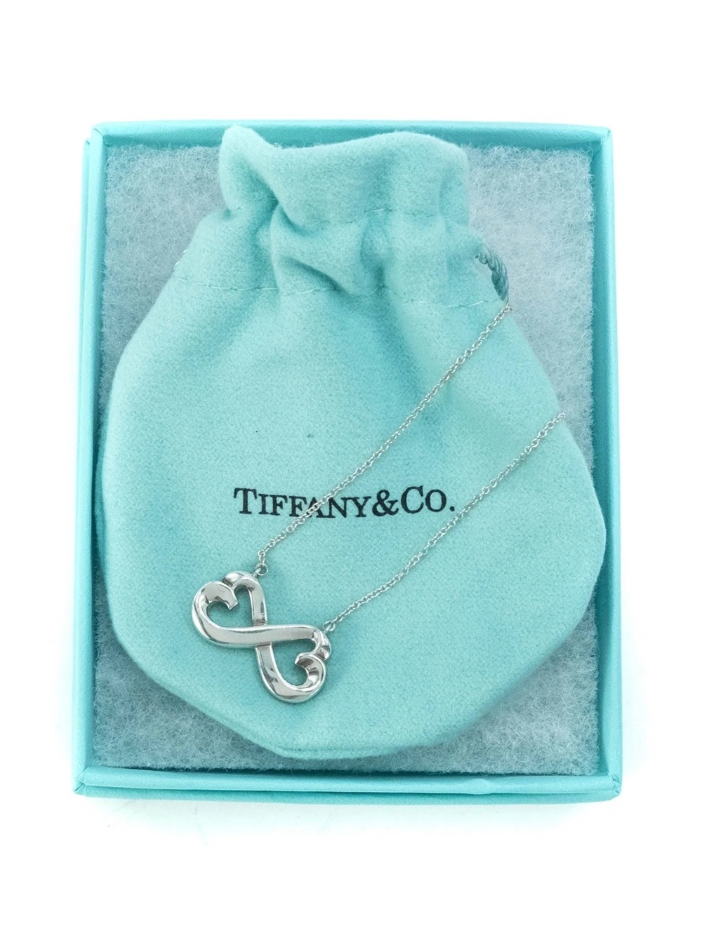 Tiffany & co paloma picasso double heart infinite necklace
